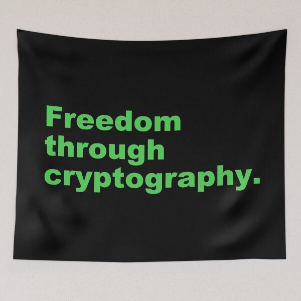 Item preview, Freedom through cryptography. designed and sold by zzz888.