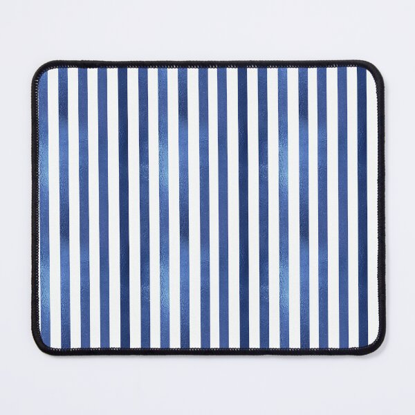 Item preview, Metallic Blue  White stripes designed and sold by NdesignTrend.