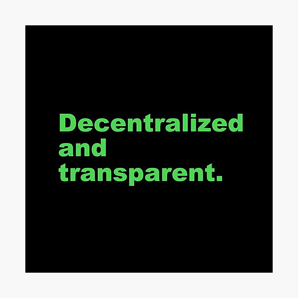 Item preview, Decentralized and transparent. designed and sold by zzz888.