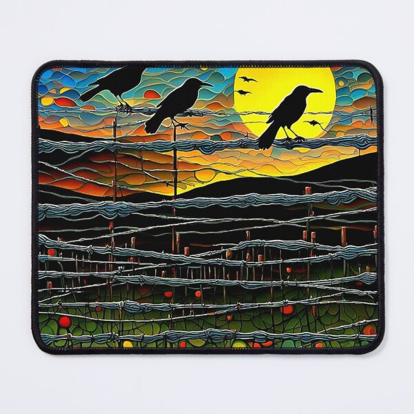 Item preview, Crows on wire fence 3 designed and sold by George Hutton Hunter.