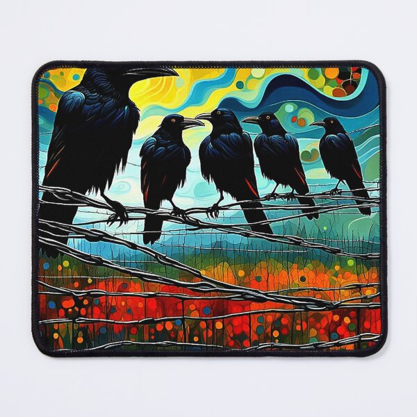 Item preview, Crows on wire fence 4 designed and sold by George Hutton Hunter.
