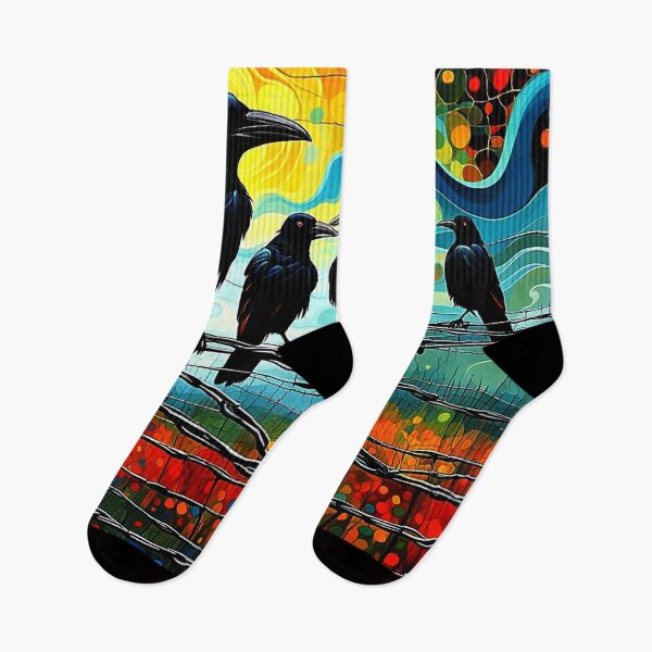 Item preview, Crows on wire fence 4 designed and sold by George Hutton Hunter.