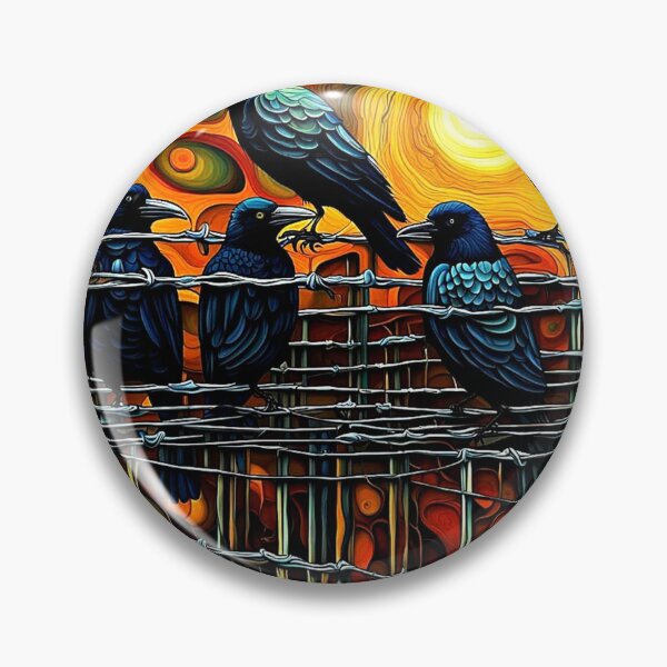 Item preview, Crows on wire fence 5 designed and sold by George Hutton Hunter.