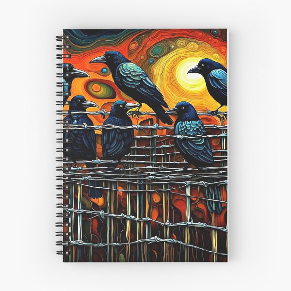 Item preview, Crows on wire fence 5 designed and sold by George Hutton Hunter.