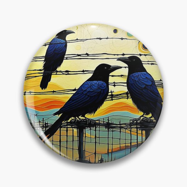 Item preview, Crows on wire fence 1 designed and sold by George Hutton Hunter.