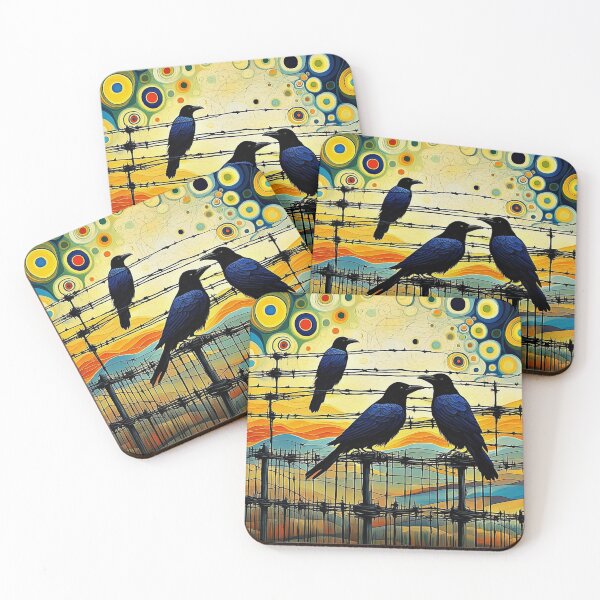 Item preview, Crows on wire fence 1 designed and sold by George Hutton Hunter.