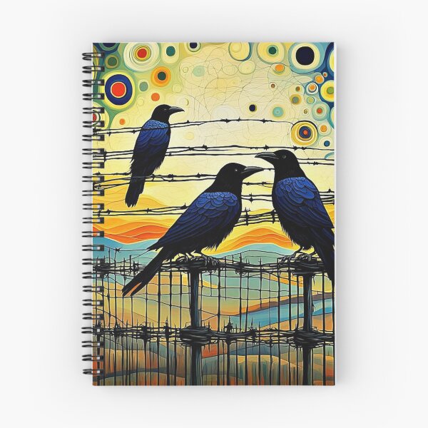 Item preview, Crows on wire fence 1 designed and sold by George Hutton Hunter.