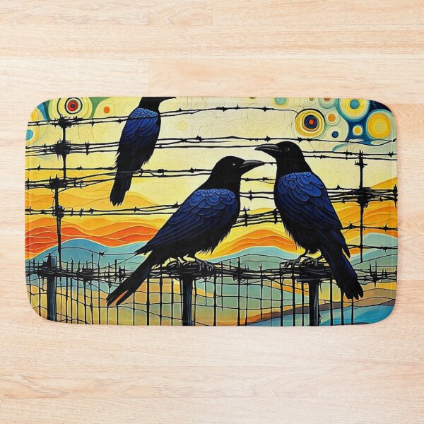 Item preview, Crows on wire fence 1 designed and sold by George Hutton Hunter.