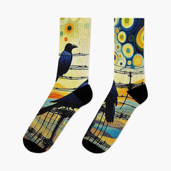 Item preview, Crows on wire fence 1 designed and sold by George Hutton Hunter.