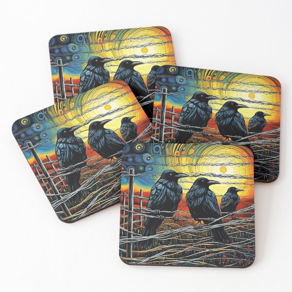 Item preview, Crows on wire fence 2 designed and sold by George Hutton Hunter.