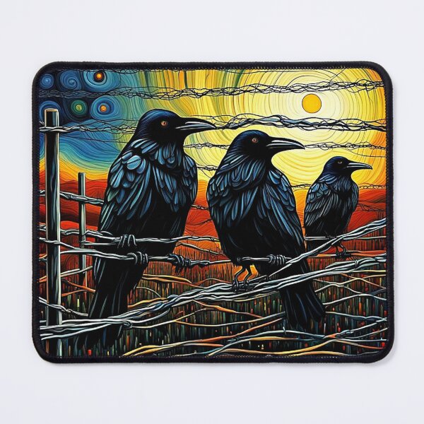 Item preview, Crows on wire fence 2 designed and sold by George Hutton Hunter.