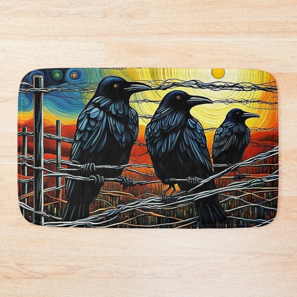 Item preview, Crows on wire fence 2 designed and sold by George Hutton Hunter.