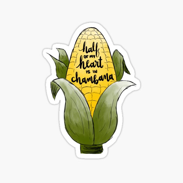 Half of my Heart is in Chambana Sticker