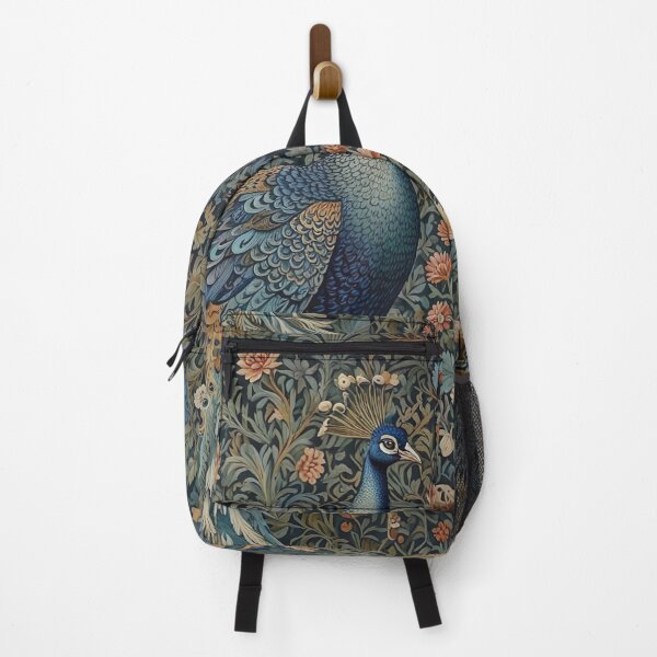 Item preview, Stunning William Morris Peacock and Floral Print in Blue designed and sold by Tamas Das.