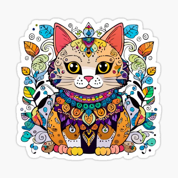 Item preview, Mandala Cat designed and sold by Fakhri343.