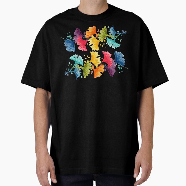 Vista previa del artículo con la obra «hojas de ginkgo acuarela arcoiris», diseñado y vendido por coconut ice cream.