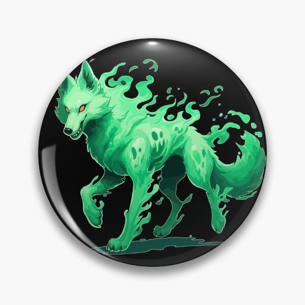Item preview, Halloween Green Ghost Wolf designed and sold by TomFrontierArt.
