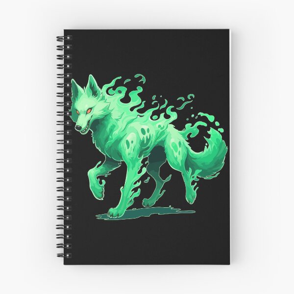 Item preview, Halloween Green Ghost Wolf designed and sold by TomFrontierArt.