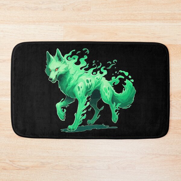Item preview, Halloween Green Ghost Wolf designed and sold by TomFrontierArt.