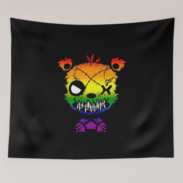 Item preview, Goth LGBTQ Rainbow Bear Pride Flag, Rainbow Goth Design  designed and sold by Travelslightly.