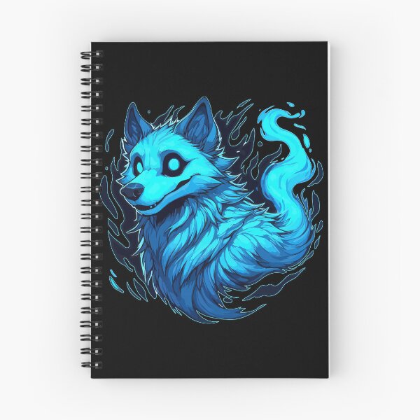 Item preview, Kawaii Halloween Blue Ghost Wolf Dog designed and sold by TomFrontierArt.