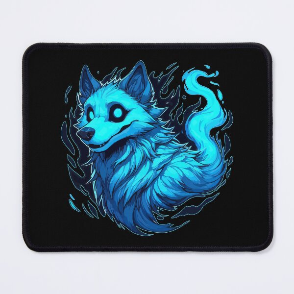Item preview, Kawaii Halloween Blue Ghost Wolf Dog designed and sold by TomFrontierArt.