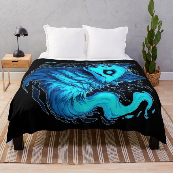Item preview, Kawaii Halloween Blue Ghost Wolf Dog designed and sold by TomFrontierArt.