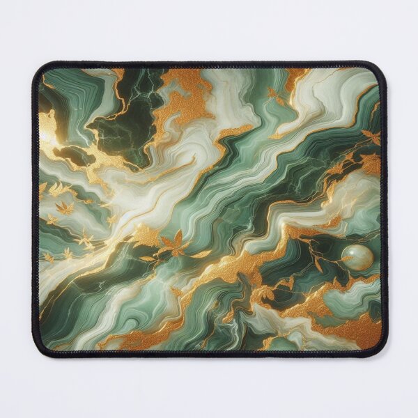 Item preview, Elegance in green: Realistic marble with golden accents – A digital masterpiece designed and sold by FotoworldEdel.