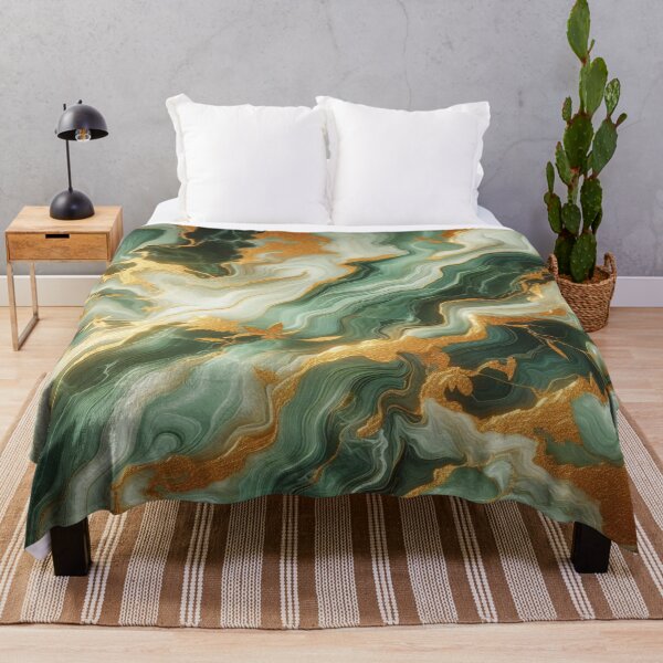 Item preview, Elegance in green: Realistic marble with golden accents – A digital masterpiece designed and sold by FotoworldEdel.