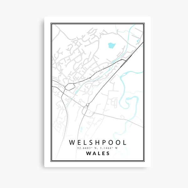 Item preview, Welshpool Wales Street Map Cartography Decor designed and sold by tbcreationsuk.