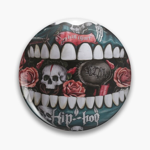 Item preview, Vintage Harajuku Gothic Hip-Hop 3D Jaw Pattern with White Border designed and sold by PaullCreations.
