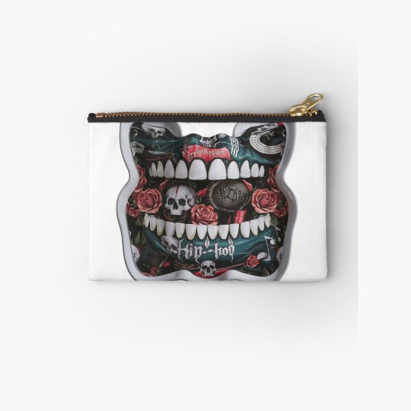 Item preview, Vintage Harajuku Gothic Hip-Hop 3D Jaw Pattern with White Border designed and sold by PaullCreations.