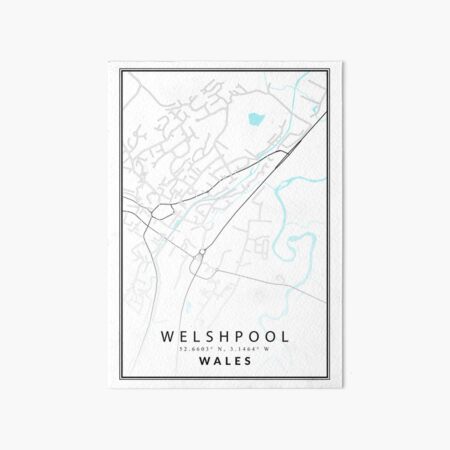 Item preview, Welshpool Wales Street Map Cartography Decor designed and sold by tbcreationsuk.