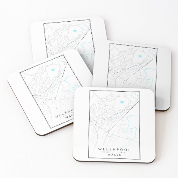 Item preview, Welshpool Wales Street Map Cartography Decor designed and sold by tbcreationsuk.