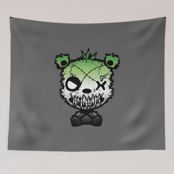 Item preview, Goth Aromantic Bear Pride Flag, Aromantic Goth Design  designed and sold by Travelslightly.