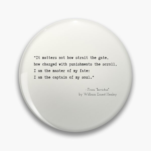 Item preview, A Motivational Poetic Quote from "Invictus"  by William Ernest Henley designed and sold by Poemit.