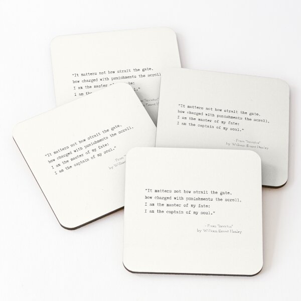 Item preview, A Motivational Poetic Quote from "Invictus"  by William Ernest Henley designed and sold by Poemit.