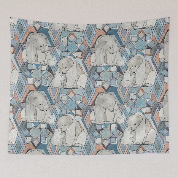 Item preview, Polar Bear Love Winter Cheater Quilt Pattern designed and sold by micklyn.