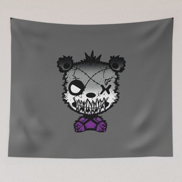 Item preview, Goth Asexual Bear Pride Flag, Asexual Goth Design  designed and sold by Travelslightly.