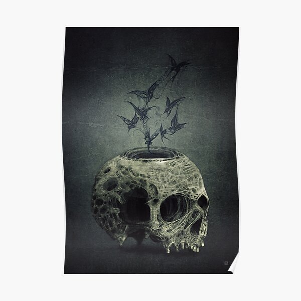 Halloween Cyber Space Alien Skull Coin Purse