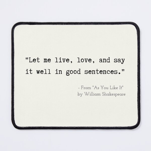 Item preview, A Poetic Quote from "As You Like It" by William Shakespeare designed and sold by Poemit.