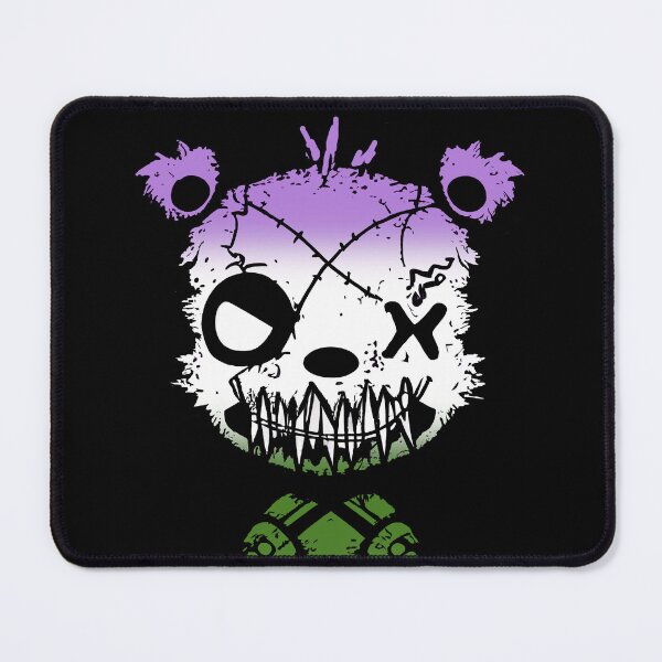 Item preview, Goth Genderqueer Bear Pride Flag, Genderqueer Goth Design designed and sold by Travelslightly.