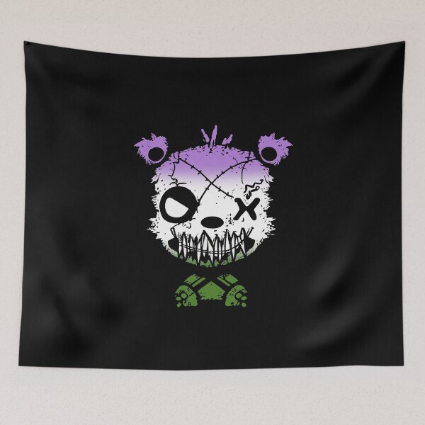 Item preview, Goth Genderqueer Bear Pride Flag, Genderqueer Goth Design  designed and sold by Travelslightly.