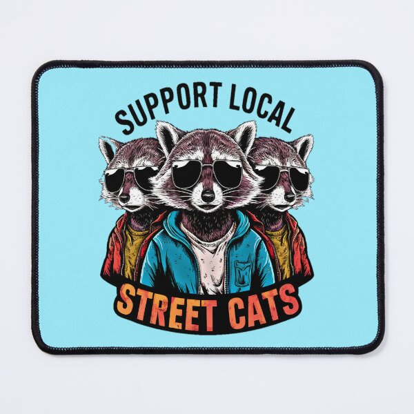 Item preview, Support Local Street Cats: Cute Raccoon Gang designed and sold by AlphaTeez.