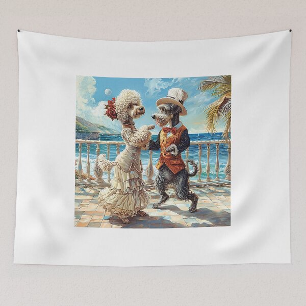 Item preview, Fancy Poodle and Schnauzer Dancing designed and sold by Tees-and-Trends.