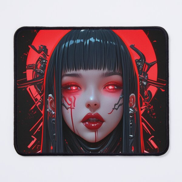 Item preview, Hot Goth Girl Cyberpunk Cybergoth Darkwave Darksynth Vampire designed and sold by Nightarcade.