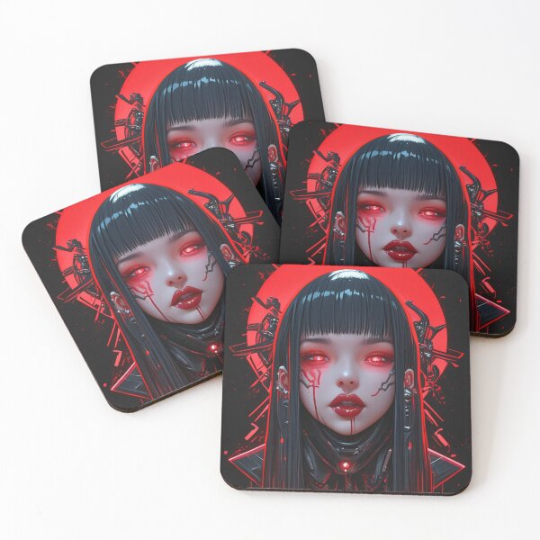 Item preview, Hot Goth Girl Cyberpunk Cybergoth Darkwave Darksynth Vampire designed and sold by Nightarcade.