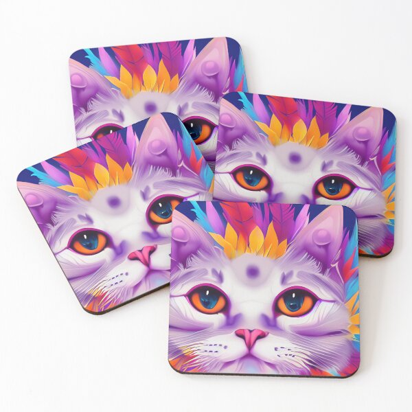 Item preview, Fantasy cat in bright colors designed and sold by Photopat.