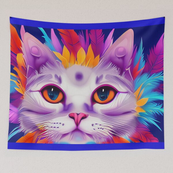 Item preview, Fantasy cat in bright colors designed and sold by Photopat.