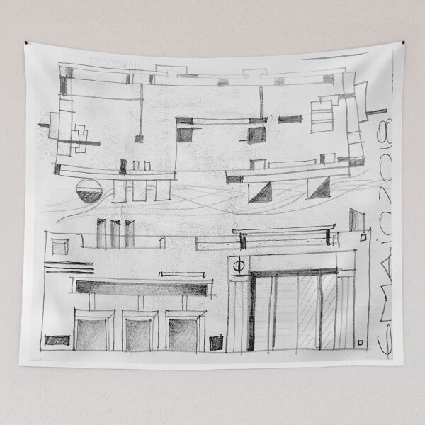Item preview, elevation and plan studies designed and sold by Tereza Pilar  Art.
